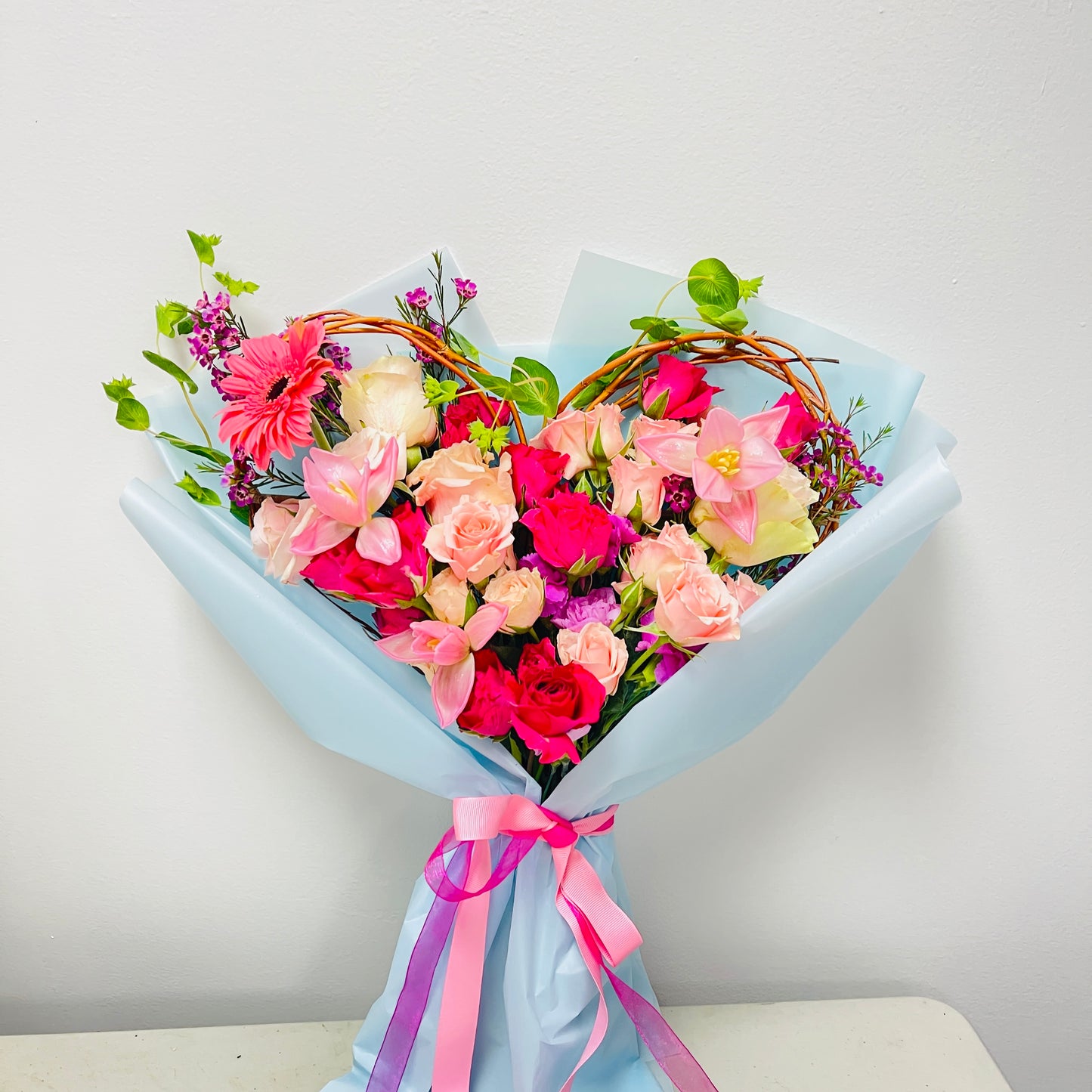 Heart Shaped Hand Tied Bouquet